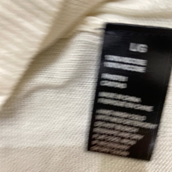 NWT Lusso lightweight sleeveless hoodie ivory tunic length hand pockets large - Picture 11 of 11